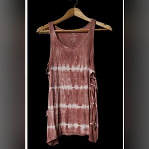 American eagle size S pink tye dye tank